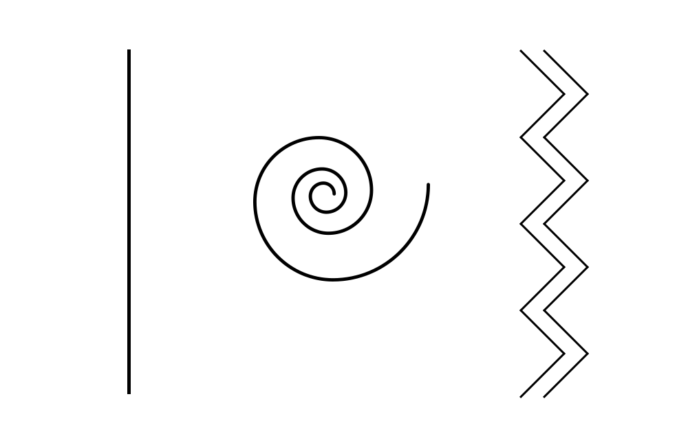 平面構成之線的風格軌跡